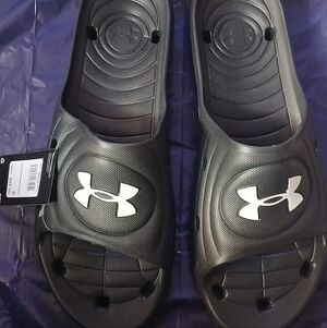 UNDER ARMOUR SIZE 18 BLACK MEN'S SLIDE